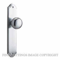 IVER 12328 CAMBRIDGE KNOB ON SHOULDERED PLATE BRUSHED CHROME