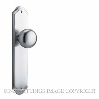 IVER 12328 CAMBRIDGE KNOB ON SHOULDERED PLATE BRUSHED CHROME