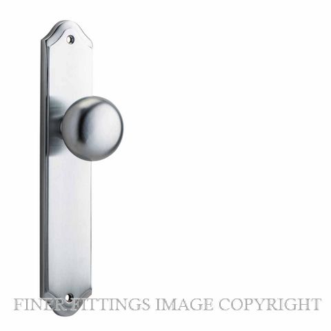 IVER 12328 CAMBRIDGE KNOB ON SHOULDERED PLATE BRUSHED CHROME