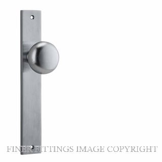 IVER 12322 CAMBRIDGE KNOB ON RECTANGULAR  PLATE BRUSHED CHROME