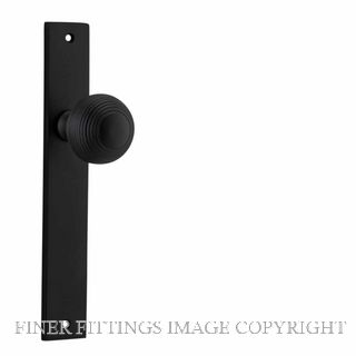 IVER 12824 GUILDFORD KNOB ON RECTANGULAR  PLATE MATT BLACK