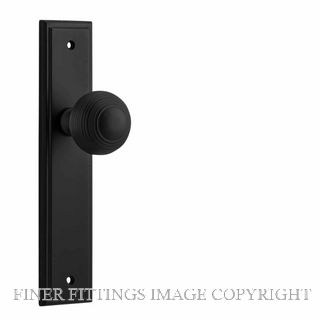 IVER 12842 GUILDFORD KNOB ON STEPPED PLATE MATT BLACK