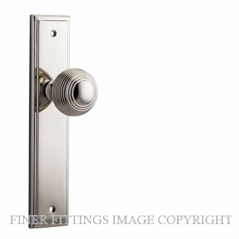 IVER 14342 GUILDFORD KNOB ON STEPPED PLATE POLISHED NICKEL