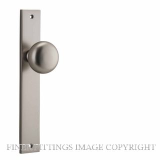 IVER 14822 CAMBRIDGE KNOB ON RECTANGULAR  PLATE SATIN NICKEL