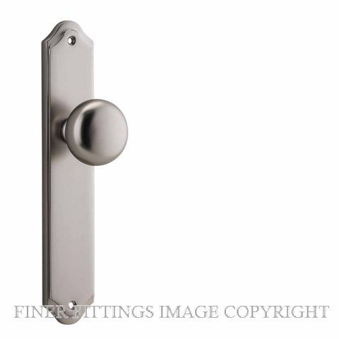 IVER 14828 CAMBRIDGE KNOB ON SHOULDERED PLATE SATIN NICKEL