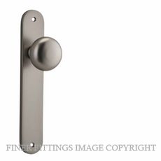 IVER 14834 CAMBRIDGE KNOB ON OVAL PLATE SATIN NICKEL