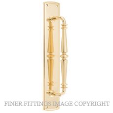 IVER 9340 SARLAT PULL HANDLE 380X65MM POLISHED BRASS