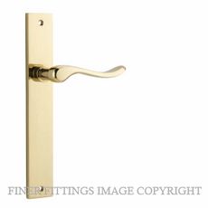 IVER 10420 STIRLING LEVER ON RECTANGULAR PLATE POLISHED BRASS