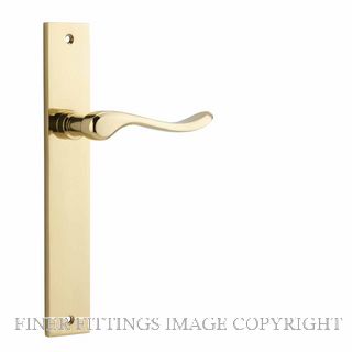 IVER 10420 STIRLING LEVER ON RECTANGULAR  PLATE POLISHED BRASS