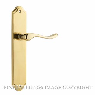 IVER 10422 STIRLING LEVER ON SHOULDERED PLATE POLISHED BRASS