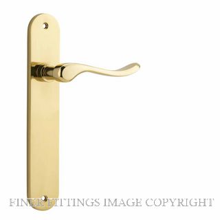 IVER 10424 STIRLING LEVER ON OVAL PLATE POLISHED BRASS