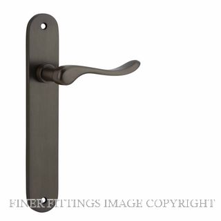 IVER 10924 STIRLING LEVER ON OVAL PLATE SIGNATURE BRASS