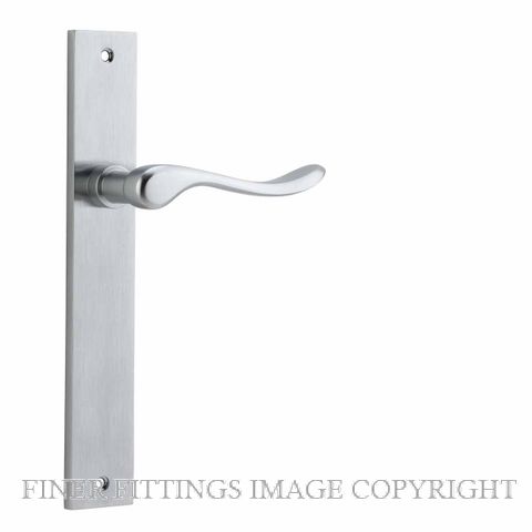 IVER 12420 STIRLING LEVER ON RECTANGULAR PLATE BRUSHED CHROME