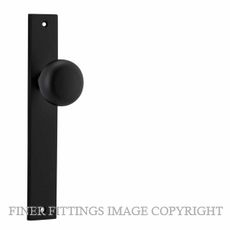 IVER 12822 CAMBRIDGE KNOB ON RETANGULAR PLATE MATT BLACK