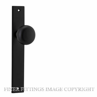 IVER 12822 CAMBRIDGE KNOB ON RECTANGULAR  PLATE MATT BLACK