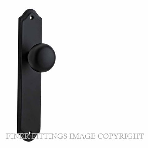 IVER 12828 CAMBRIDGE KNOB ON SHOULDERED PLATE MATT BLACK