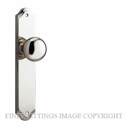 IVER 14328 CAMBRIDGE KNOB ON SHOULDERED PLATE POLISHED NICKEL