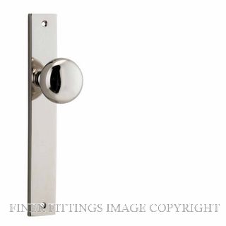 IVER 14322 CAMBRIDGE KNOB ON RECTANGULAR  PLATE POLISHED NICKEL