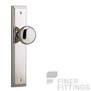 IVER 14340 CAMBRIDGE KNOB ON STEPPED PLATE POLISHED NICKEL