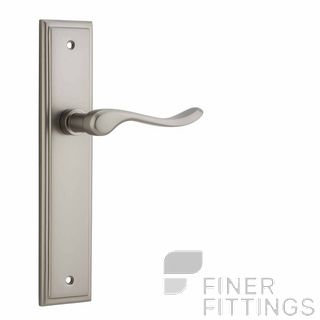 IVER 14926 STIRLING LEVER ON STEPPED PLATE SATIN NICKEL