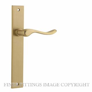 IVER 15420 STIRLING LEVER ON RECTANGULAR  PLATE BRUSHED BRASS