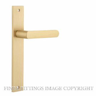 IVER 15360 OSAKA LEVER ON RECTANGULAR  PLATE BRUSHED BRASS