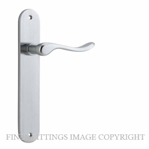IVER 12424 STIRLING LEVER ON OVAL PLATE BRUSHED CHROME
