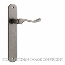 IVER 13924 STIRLING LEVER ON OVAL PLATE DISTRESSED NICKEL