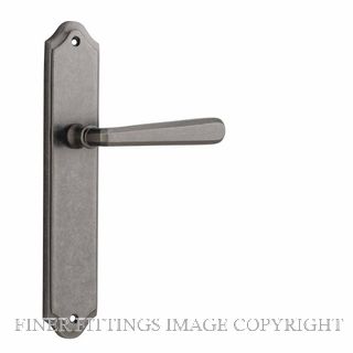 IVER 13874 COPENHAGEN LEVER ON SHOULDERED PLATE DISTRESSED NICKEL