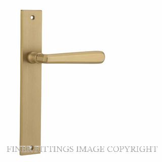 IVER 15372 COPENHAGEN LEVER ON RECTANGULAR  PLATE BRUSHED BRASS