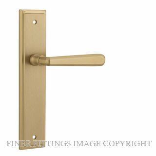 IVER 15378 COPENHAGEN LEVER ON STEPPED PLATE BRUSHED BRASS