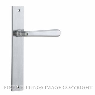 IVER 12372 COPENHAGEN LEVER ON RECTANGULAR  PLATE BRUSHED CHROME