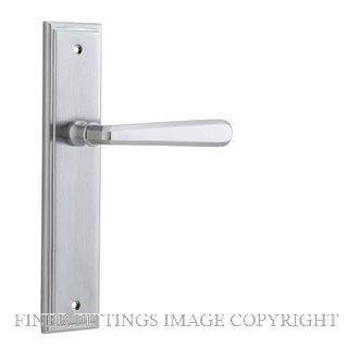 IVER 12378 COPENHAGEN LEVER ON STEPPED PLATE BRUSHED CHROME