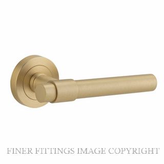 IVER 20626 HELSINKI LEVER ON ROUND ROSE BRUSHED BRASS