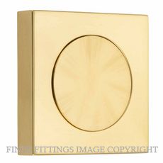 IVER 20290 SQUARE BLANK FURNITURE ROSE POLISHED BRASS