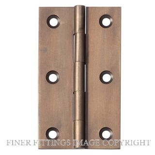 TRADCO HINGE FIXED PIN 89X50MM ANTIQUE BRASS