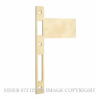 IVER 20130 EXTENDED STRIKE PLATE 122MM POLISHED BRASS