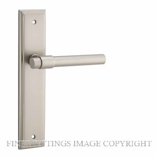 IVER 14902 HELSINKI LEVER ON STEPPED PLATE SATIN NICKEL