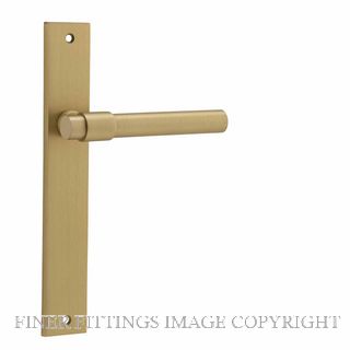 IVER 15396 HELSINKI LEVER ON RECTANGULAR  PLATE BRUSHED BRASS