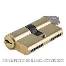 IVER 21576 DUAL FUNCTION 65MM EURO LOCK CYLINDERS POLISHED BRASS