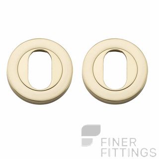 IVER 20060 ROUND OVAL ESCUTCHEON 52MM POLISHED BRASS