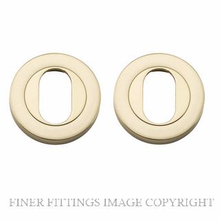IVER 20060 ROUND OVAL ESCUTCHEON 52MM POLISHED BRASS