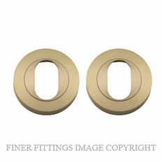 IVER 20066 ROUND OVAL ESCUTCHEON 52MM SATIN BRASS