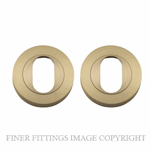 Aged Brass Oval Escutcheon