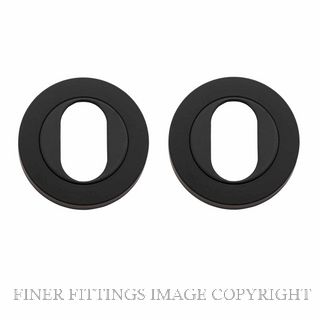 IVER 20063 ROUND OVAL ESCUTCHEON 52MM MATT BLACK