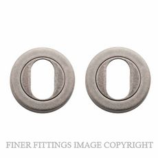 IVER 20067 ROUND OVAL ESCUTCHEON 52MM DISTRESSED NICKEL