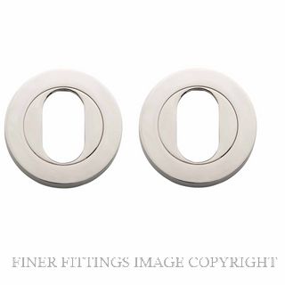 IVER 20068 ROUND OVAL ESCUTCHEON 52MM POLISHED NICKEL