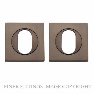 IVER 20101 SQUARE OVAL ESCUTCHEON 52MM ANTIQUE BRASS