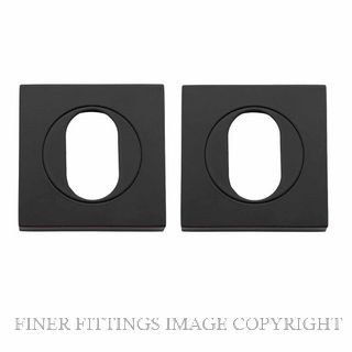 IVER 20103 SQUARE OVAL ESCUTCHEON 52MM MATT BLACK