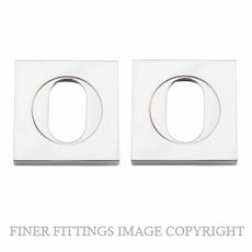IVER 20108 SQUARE OVAL ESCUTCHEON 52MM POLISHED NICKEL